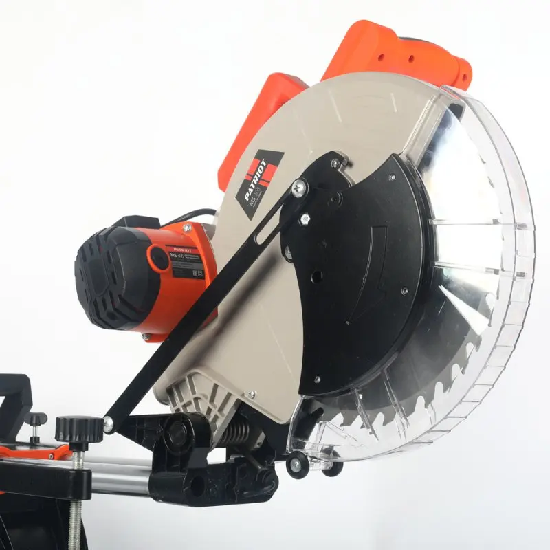 Miter saw PATRIOT MS 305 Crosscut saw working with preforms having a small sectional area cutting obliquely