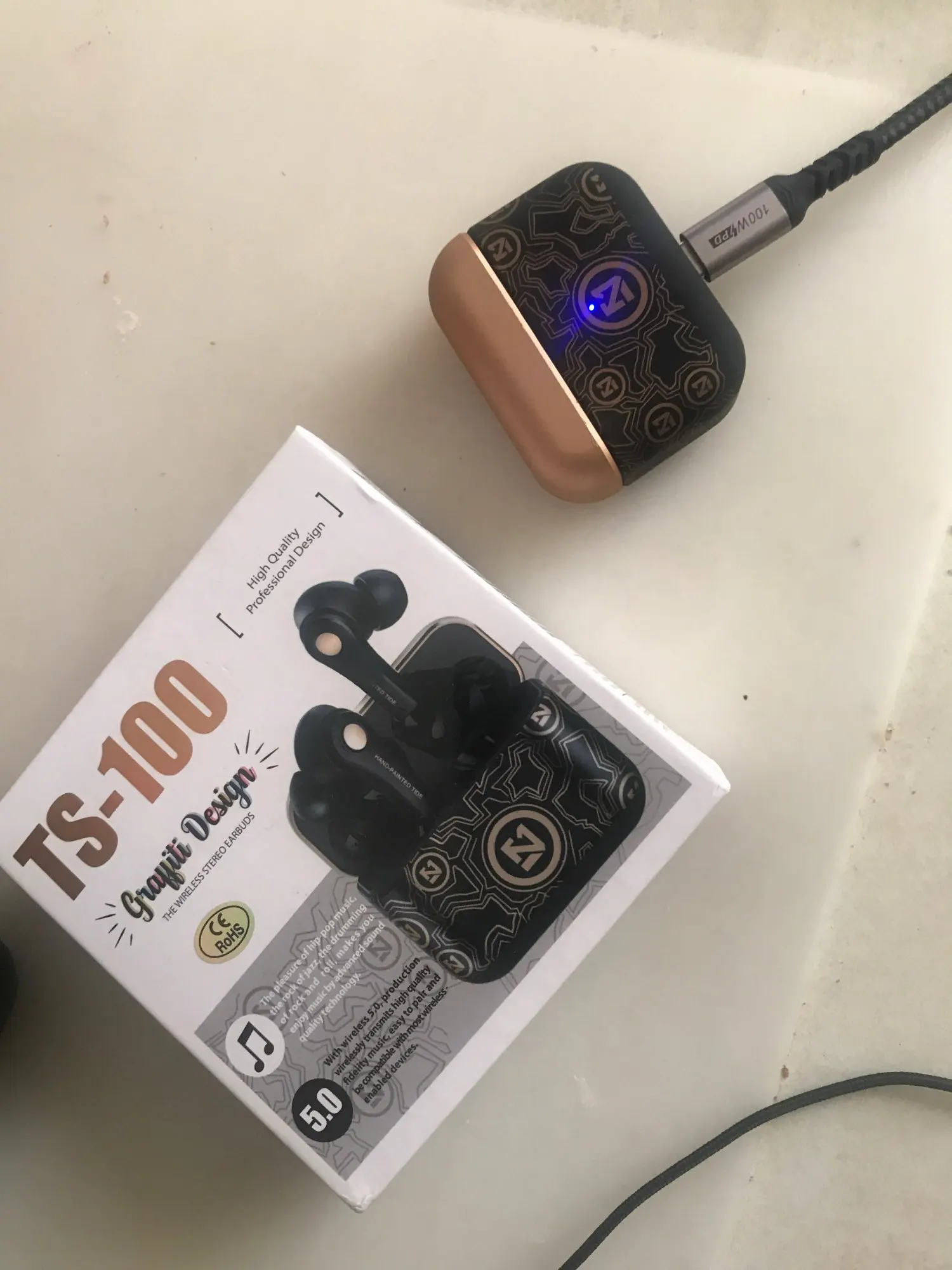 True Wireless Graffiti Earbuds photo review