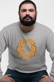 

Angemiel Wear Gold Filled Lion Gray Men 'S Sweatshirt