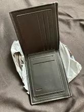 Cartera larga de cuero para hombre, billetera plegable de moda, tarjetero de identificación, bolso de mano