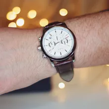 LIGE-Reloj ejecutivo de lujo para hombres, cronógrafo de cuarzo, con correa de cuero e indicador de fecha, estilo casual, a la moda, marca superior, con caja