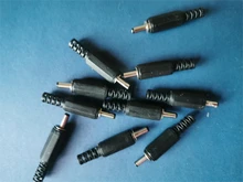 Adaptador de toma de corriente DC, conector macho de 3,5mm, 3,5mm x 1,35mm, color negro, 10 Uds.