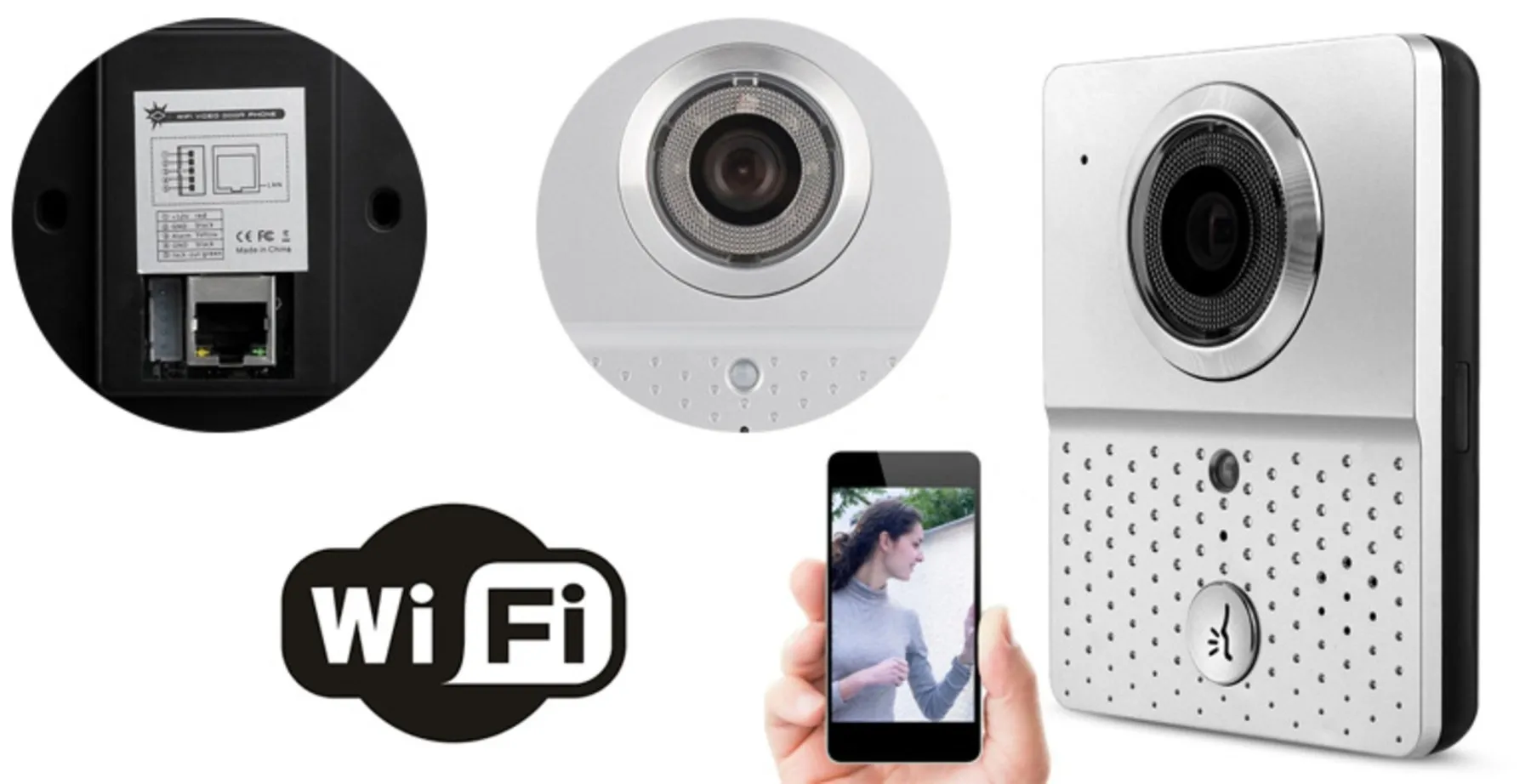  VIDEO DOOR PHONE WIFI DOORBELL IR LED LAN HD CAMERA REMOTE CALL SMARTPHONE