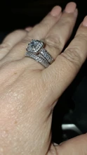Moonso de moda de lujo de Plata de Ley 925 anillo de boda conjunto de banda de las mujeres y las niñas Ladys amor par pareja de R3400