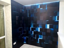 Wallpapers for Home-Decor Modern-Technology Mural Living-Room Hall 3D Cubes Blue-Light