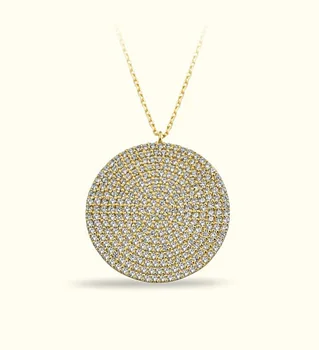 

White Stone Gold Necklace 02-390-K0201B