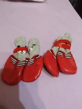 4 unids/set de algodón lindo caucho zapatos para perros impermeable antideslizante perro lluvia botas de nieve calcetines para perros grandes pequeños perros, gatos,