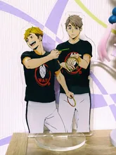 ¡Cm/12cm/15cm Anime tee! Figura acrílica con soporte de voleibol para adolescentes, modelo de soporte para pastel de placa, adornos de decoración de escritorio de actividad