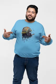 

Angemiel Wear Peace Warrior Monkey Blue Men 'S Sweatshirt