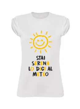 

T Shirt Woman Cotton Flamed With Wide Neckline and Cutting Vivo neckline and sleeves-TODAY SPRITZ OF JOY MADE IN ITALY