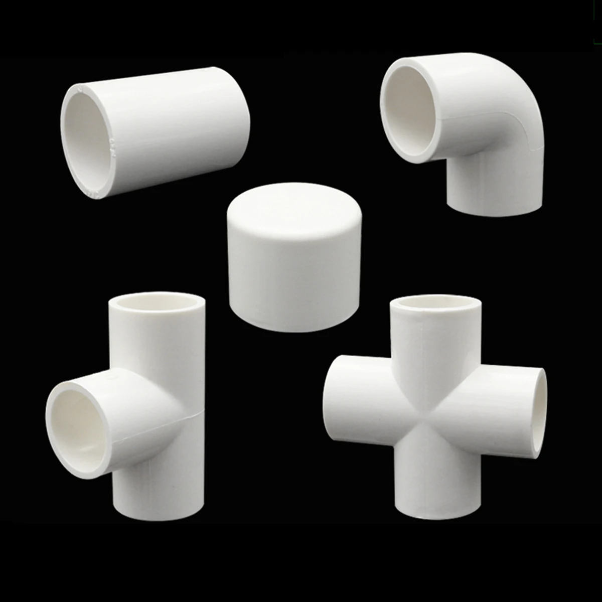 HOT LULIAN SHI] PVC Tee Connector T Type 3 Way Tube Adapter Water Pipe Fittings Irrigation Water Supply System Joint Blue White Grey I3303429415
