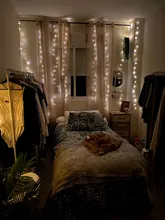 Christmas-Decorations Light Ornament Garland Curtain-String Flash-Fairy Happy Home-Room