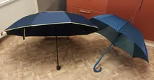Umbrella Rain Parasol Outdoor Wind-Resistant Double-Layer Women 130cm 3fold Oversized