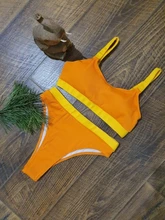 Riseado-Conjunto de Bikinis con aumento para mujer, bañador Sexy de cintura alta, traje de baño de retales, trajes de baño acanalados, ropa de playa para verano 2021