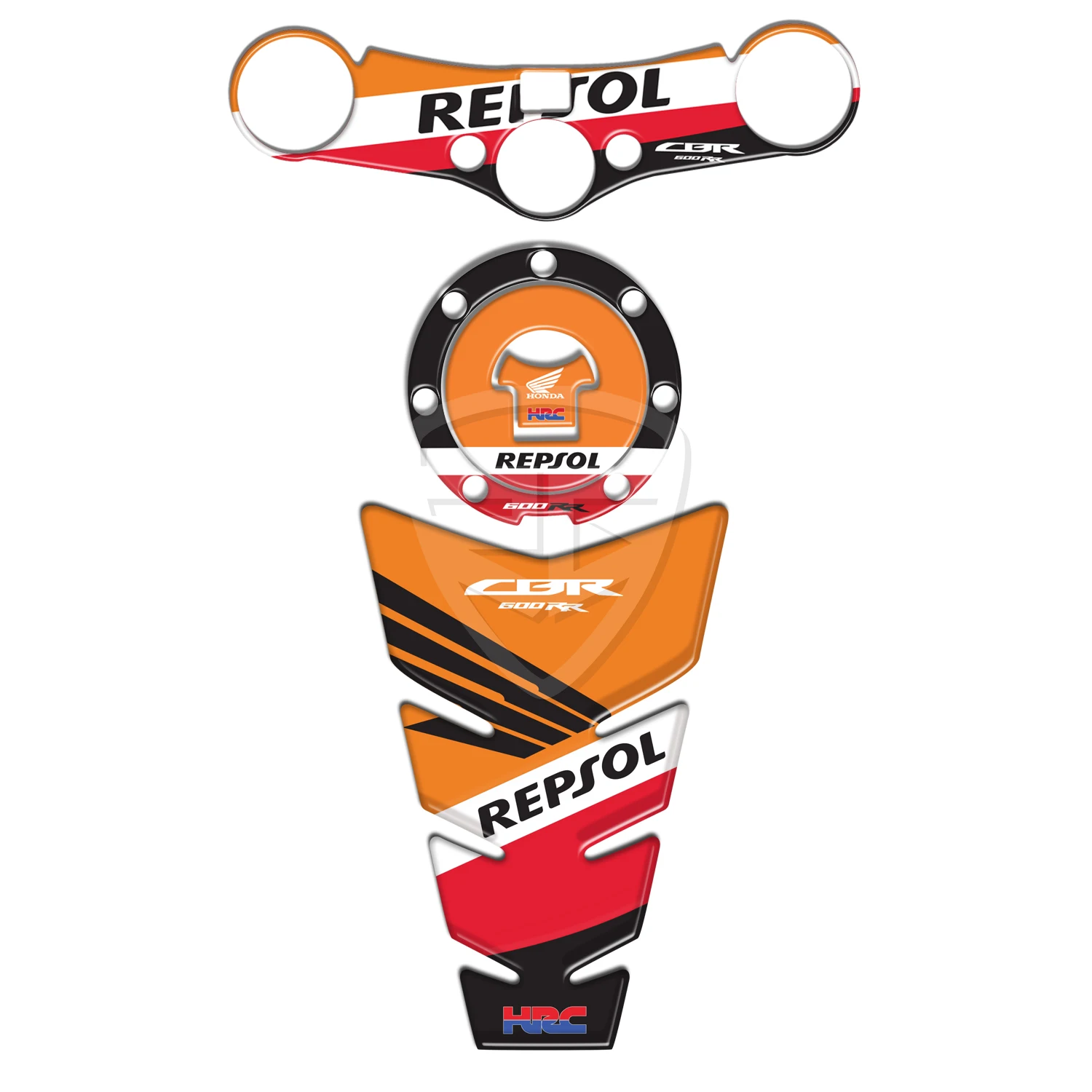 Honda Repsol 600rr мотоцикл 3D Танк Pad Защитная Наклейка Стикеры для 600RR | Автомобили и