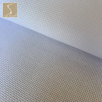 

16CT 18CT 22CT 28CT Counted Cross Stitch Fabric Cotton Embroidery Fabric Aida Cloth, White, 150cm x 100cm