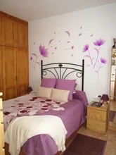 Flowers-Wall-Sticker Wallpaper Decals Background Decoration Romantic Bedroom Living-Room