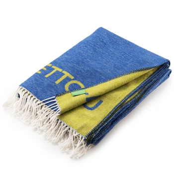 

BLANKET 140x190CM 320GSM 60%COTTON 40%ACRYLIC BLUE&GREEN CASA BENETTON
