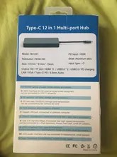 Multi USB 3.0 port 4K VGA RJ45 Adapter to Splitter 3 Port USB HUB USB-C Type C for MacBook
