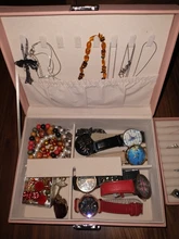 Joyero de cuero de alta capacidad para mujer, organizador de joyas de viaje, multifunción, collar, pendientes, caja de almacenamiento de anillo, regalos para mujer