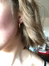 ANENJERY-pendientes de arco circular de Plata de Ley 925, joyería Retro Simple, regalo de San Valentín para pareja, S-E1373 al por mayor