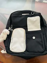 Mochila de Nylon estilo Harajuku para mujer, morral escolar con diseño de flores para estudiantes universitarios, a la moda