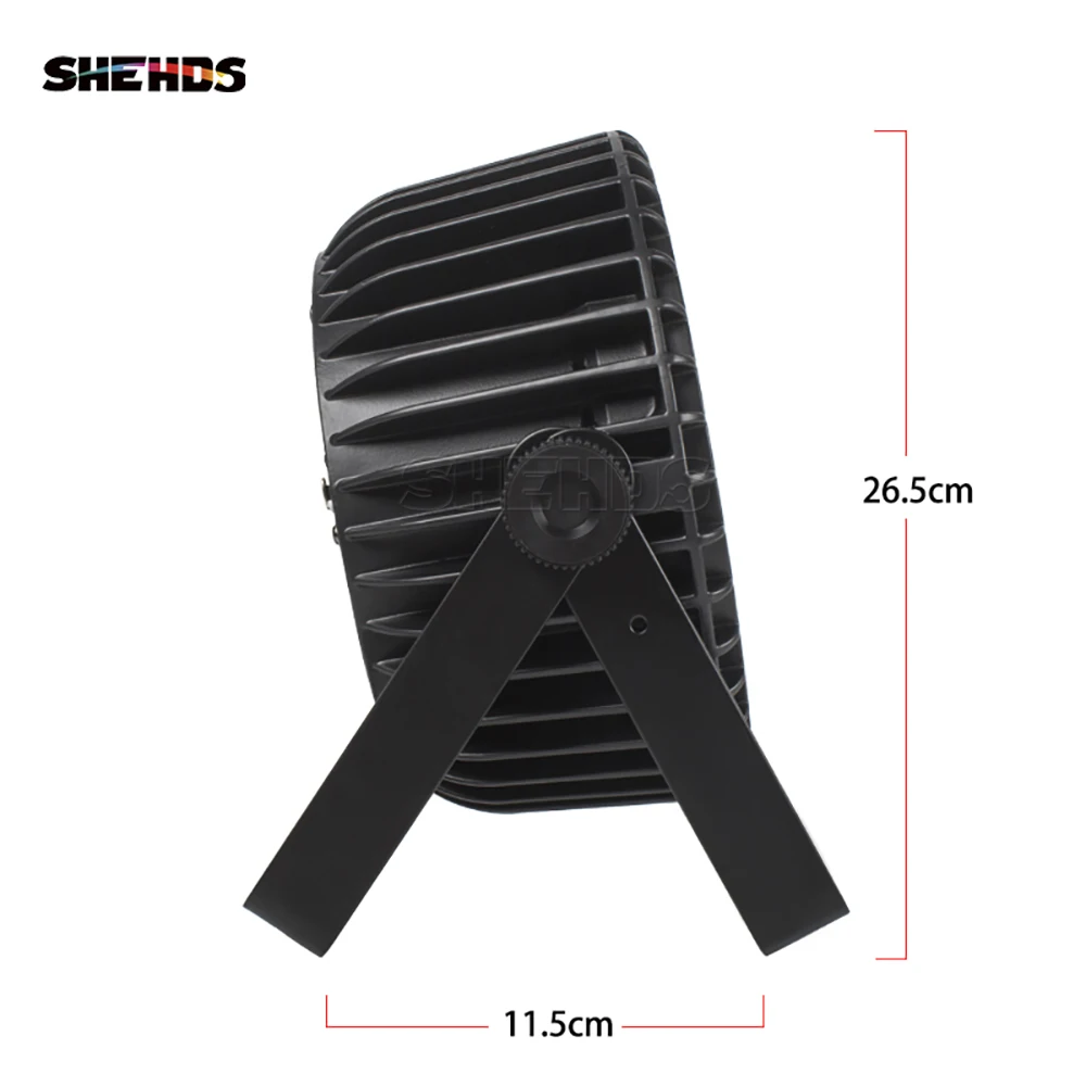 SHEHDS-alumínio liga plana Par LED iluminação, Professional Stage DJ Equipment, RGBW, RGBWA + UV, DMX512, 8PCs, 18x12W, 18x18W