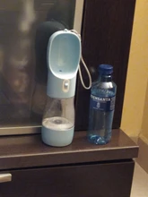 HOOPET Pet Dog Water Bottle Feeder Bowl Portable Water Food Bottle Pets Outdoor Travel