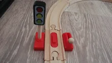 TBKJOYS-Pista de tren de madera, accesorios de ferrocarril, todo tipo de pista de madera, variedad de componentes, juguetes educativos