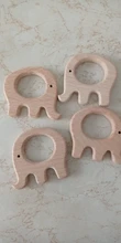 DIY Wooden Personalized Pendent Organic Beech Wooden Elephant Natural Handmade Baby Wooden