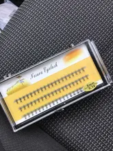 QSTY 60 uds. Natural largo conjunto de pestañas individuales Extensión Profesional 10D visón pestañas falsas maquillaje pestañas blandas de imitación