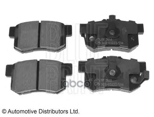 Adh24280_колодки Тормозные Дисковые! Honda Cr-V/Fr-V 1.7i/1.8i/2.0i/2.2ctdi 02 Blue Print Adh24280 Blue Print арт. ADH24280