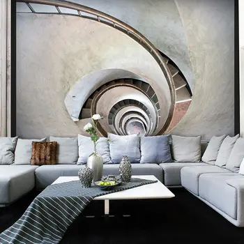 

Wall mural-White spiral stairs - 300x231 cm