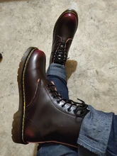 Pasal-Botines de piel auténtica para Mujer, Botas de trabajo, calzado cómodo para Otoño e Invierno