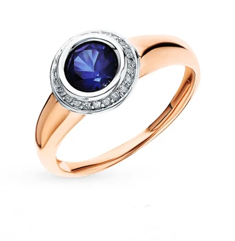 

Gold ring with sapphires and diamonds sunlight sample 585