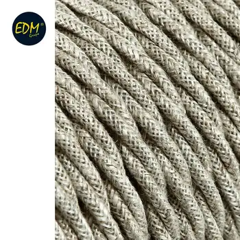 

2X0 woven textile CABLE, 75MM linen 25 meters