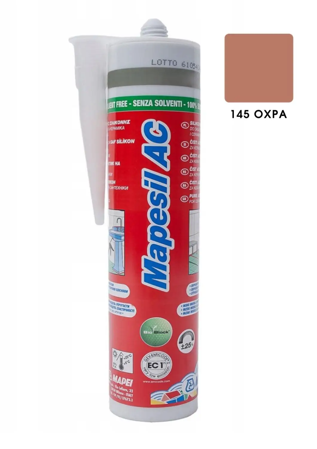 Силиконовый Герметик Mapei (мапеи) Mapesil Ac Мапесил Ац 145 Охра, 310 ...