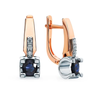 

Sunlight gold earrings with sapphires and diamonds