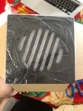 Shower Floor Drain-Cover Waste-Floor-Drain-Hideep Washroom Brass Black Square 10x10cm