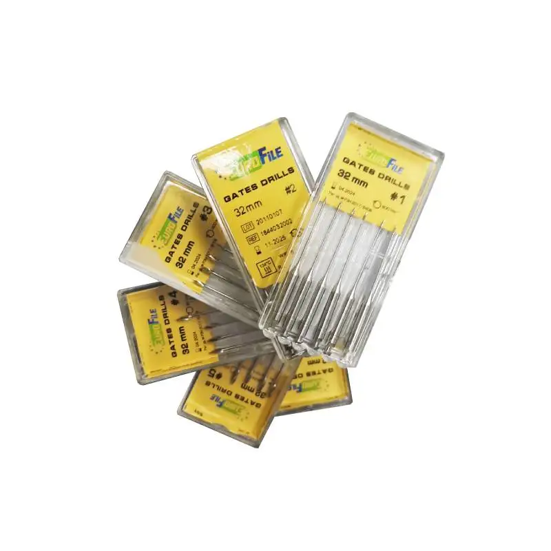 Gates Drills Root drills machine steel root spins Steel teeth Burs 32 mm Dental Tips Instrument eurofile 6 PCs. |