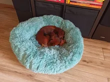 Cama de perro caliente de lana ronda perro perrera casa larga felpa invierno mascotas camas para perros medianos grandes perros gatos cojín del sofá suave esteras