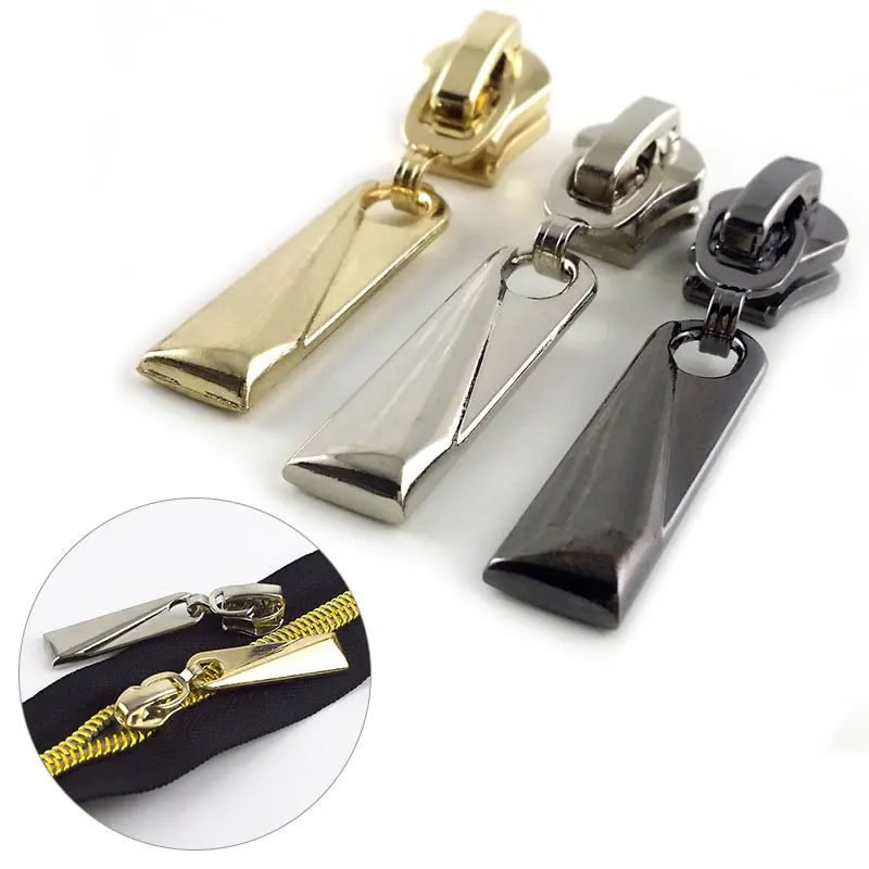 Detachable #5 Metal Auto Lock Zipper Head Pullers for Zipper Sliders Zippers Repair Kits Pull Tab DIY Sewing Accessories