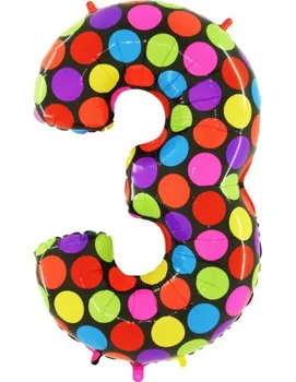 

Balloon Number 3 100cm Mighty Bright-Foil Polyamide-G14843MWE