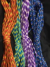 CAMPINGSKY-Cuerda de paracaídas Paracord 550 Mil Spec tipo III 7 hebras, cuerda para senderismo, tiendas de campaña, excursiones, camping, 100 pies, 200 colores