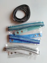 Pulsera de cuero con diamantes de imitación para mujer, brazalete de cristal, varias capas, joyería, novedad de 2016