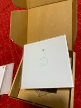 Smart-Switch Alexa Echo RF433 Remote-Control Tuya Wifi Google Home with White Touch Glass-Panel