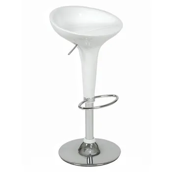 

Stool AUSTIN (L), plating, white abs