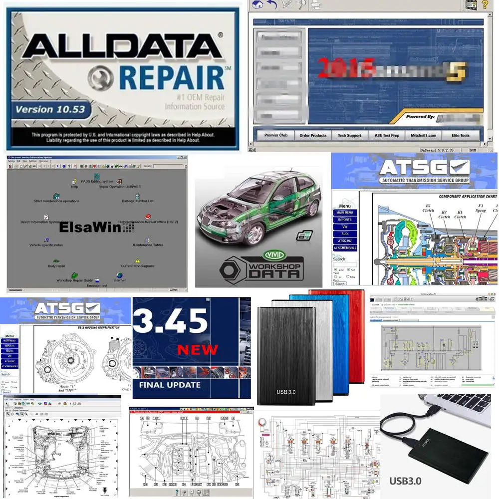 Alldata mit.chell auto repair data software latest version with all