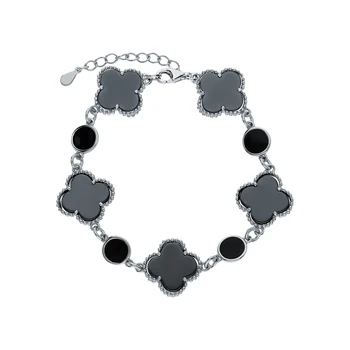 

Silver Bracelet with ceramics and enamel sunlight sample 925