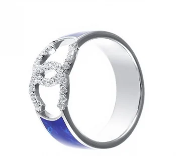 

Jay VI ring with enamel and cubic zirconia